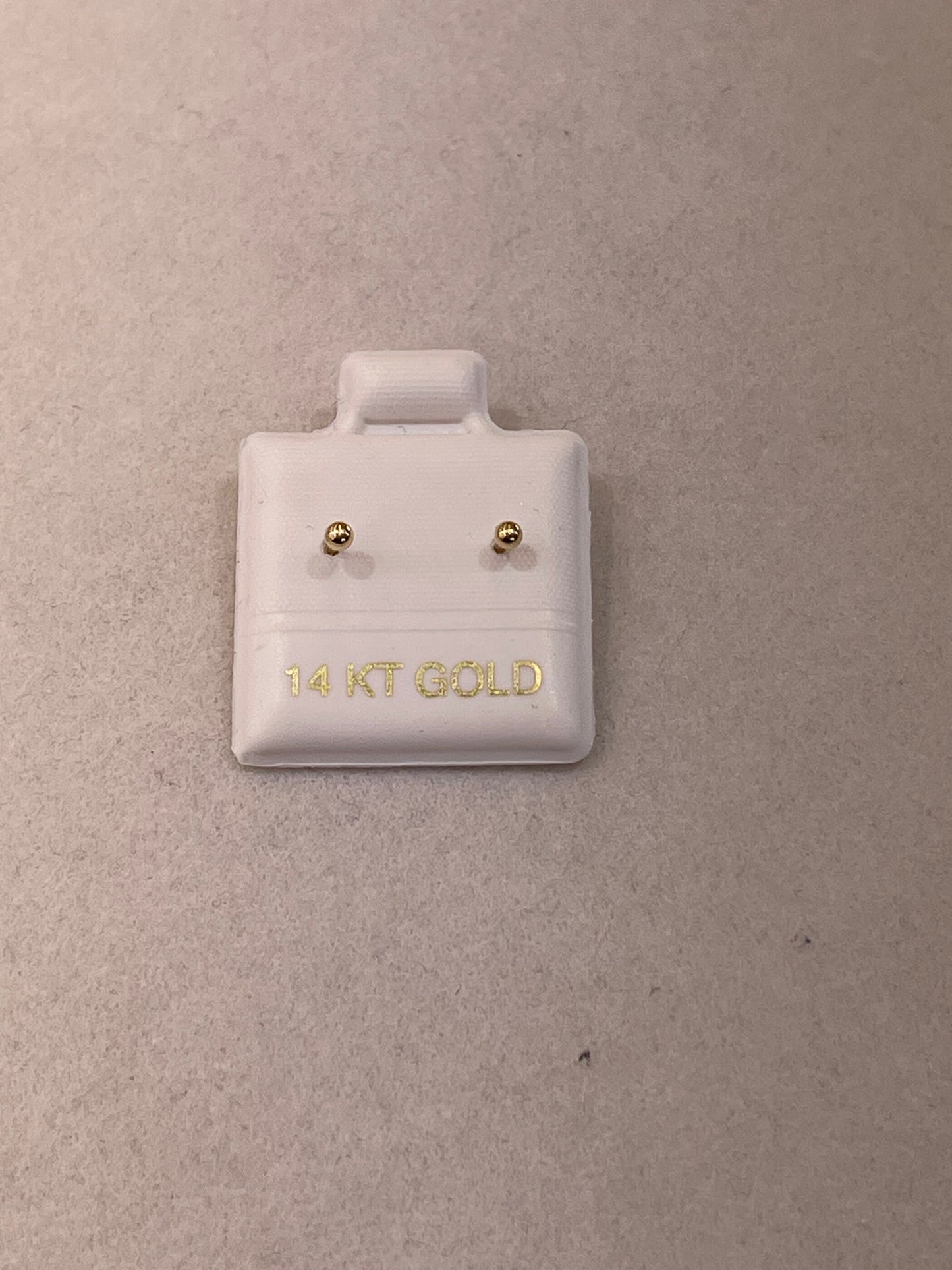 14K Gold 2mm Ball Earrings