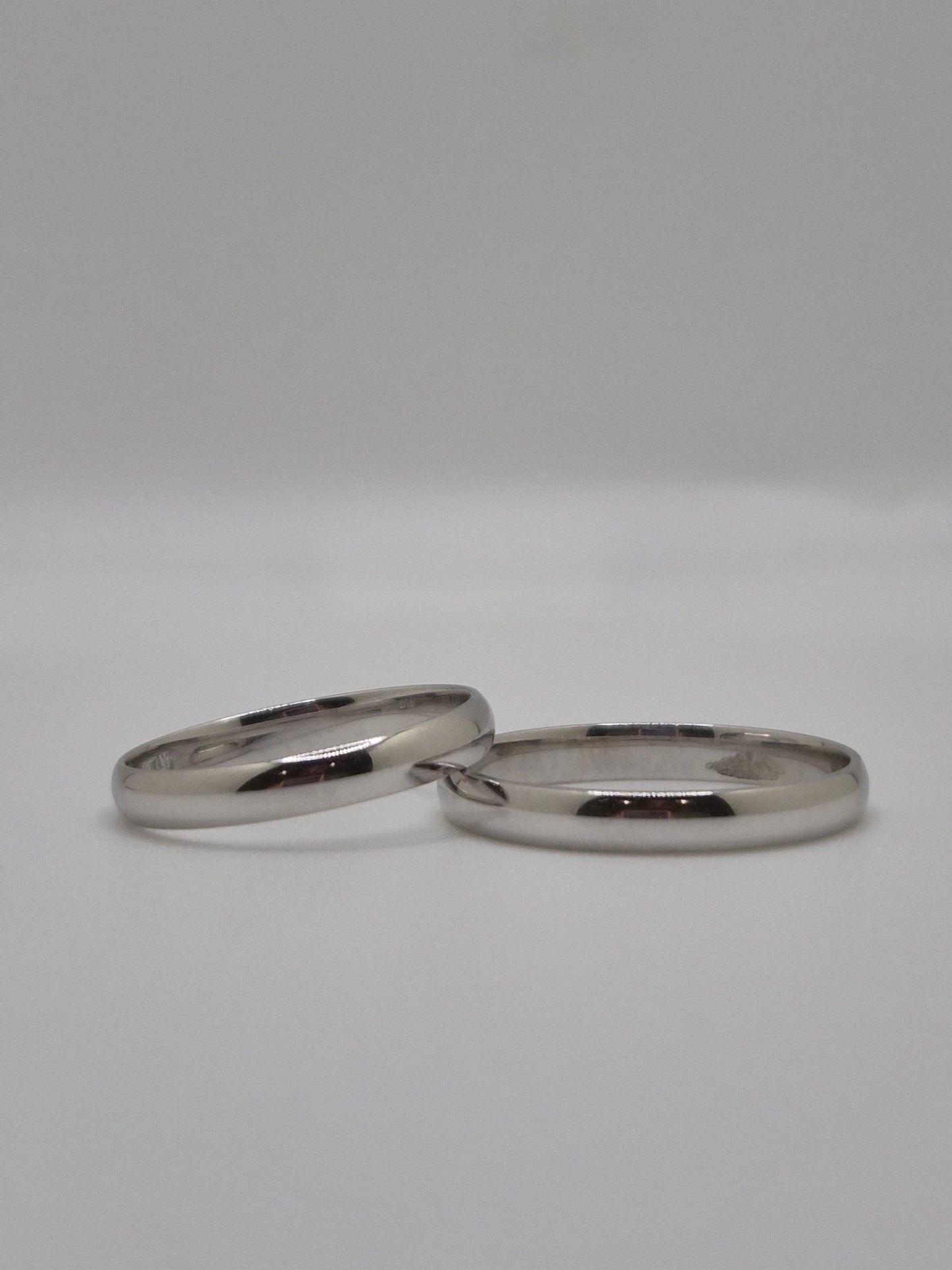 14K White Gold Wedding Band – 3mm (Unisex)