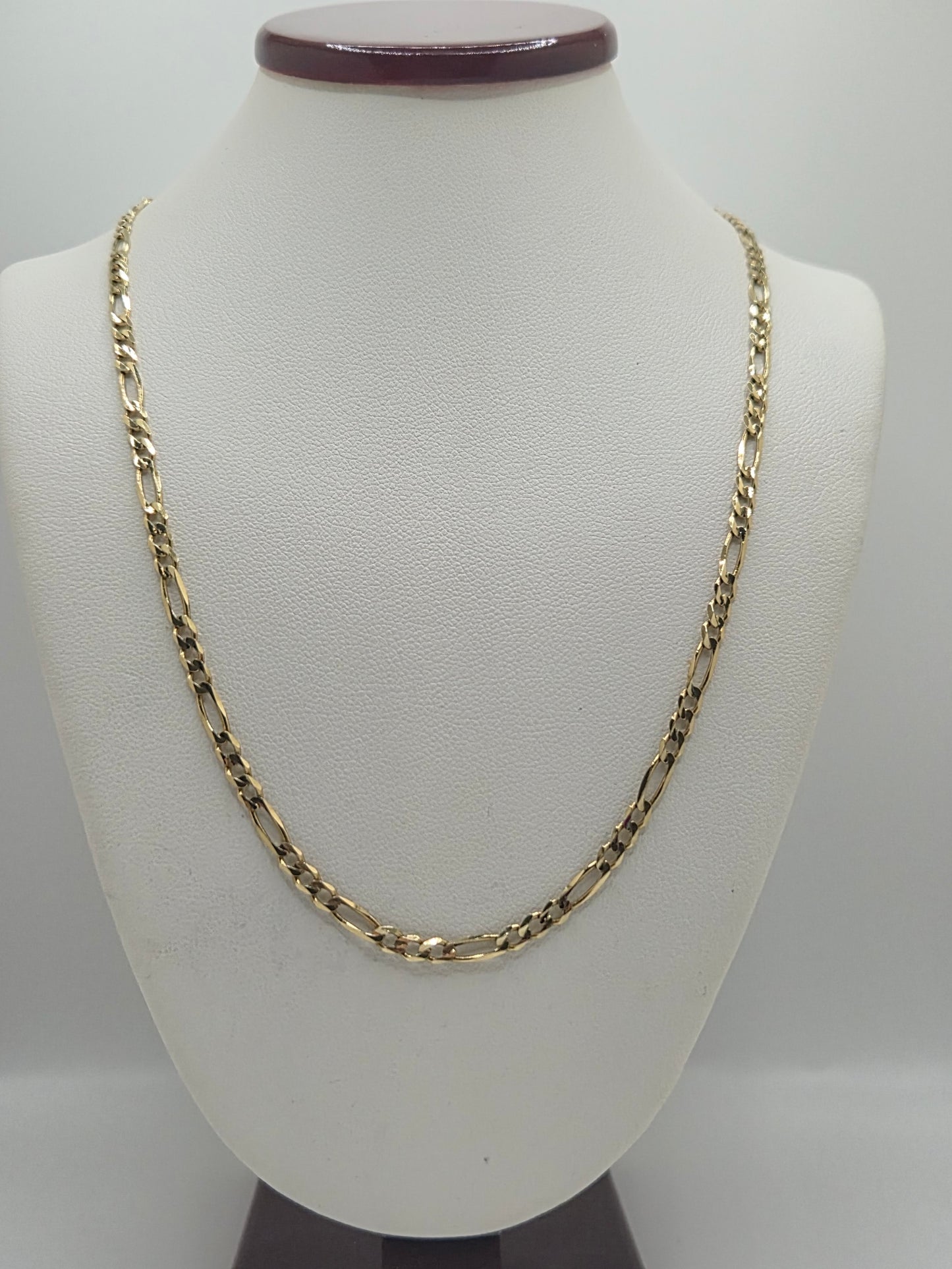 14k solid gold figaro chain 3.1mm