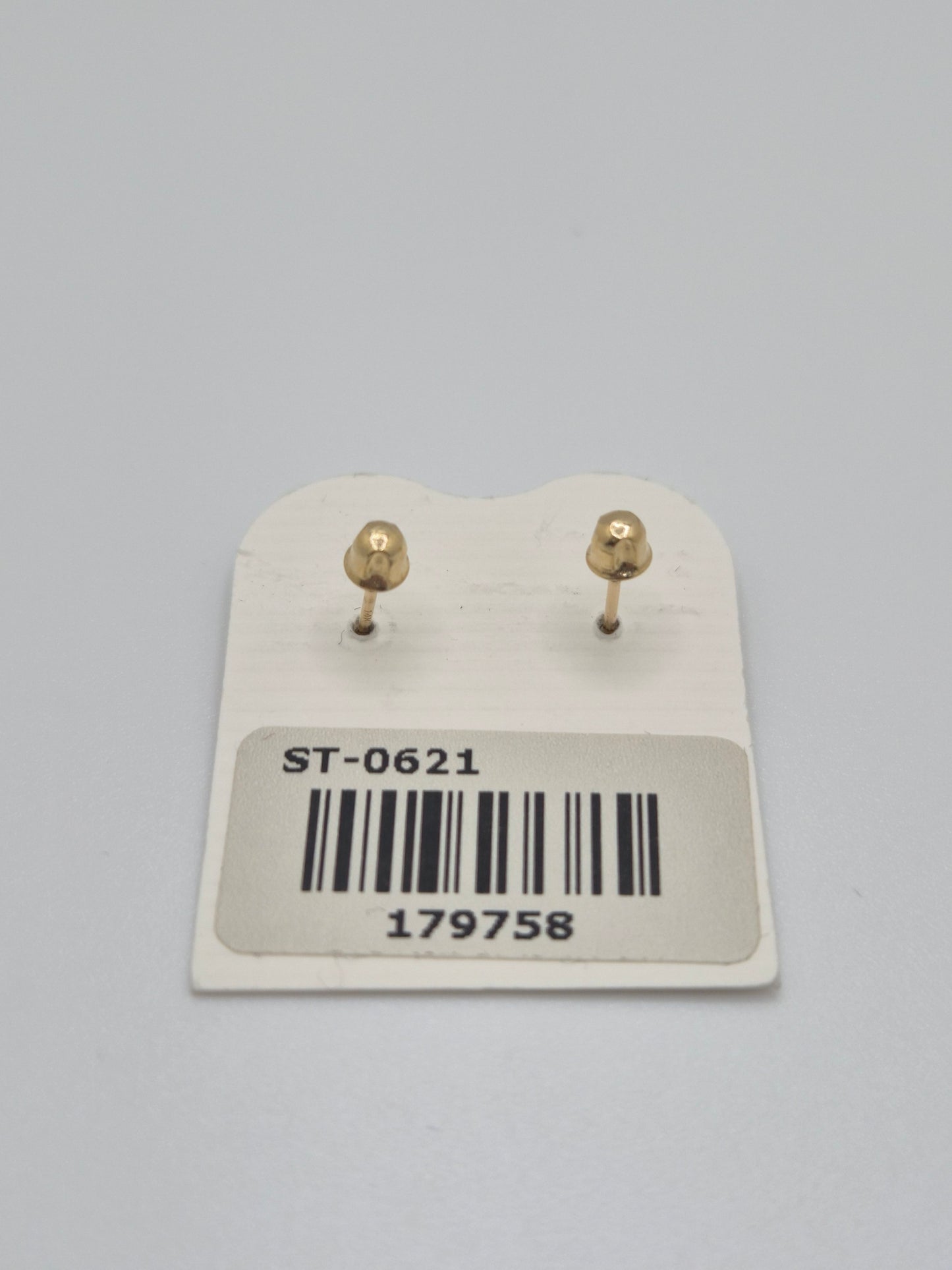 14K Yellow Gold Flower CZ Stud Earrings (Screw Back)