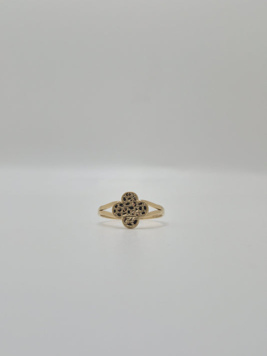 14K Gold Flower Nugget Ring