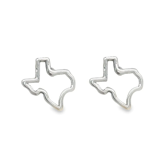 TX Map Earrings - 925 Silver