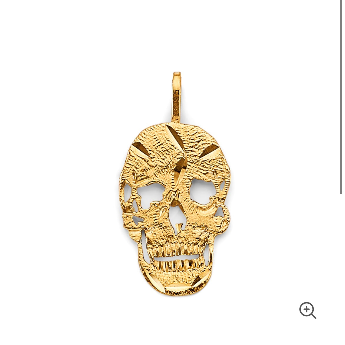 14K Gold Skull Pendant