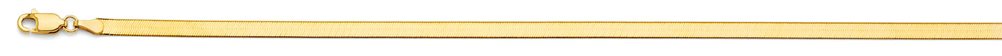 14K gold herringbone chain, 14K yellow gold flat chain, 14K gold layering necklace, real gold 3.5mm herringbone, 14K flex chain necklace, Estrella De Oro Jewelry chain