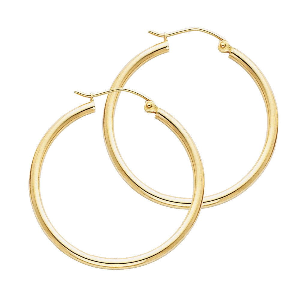 14K Gold 30mm Hoop Earrings