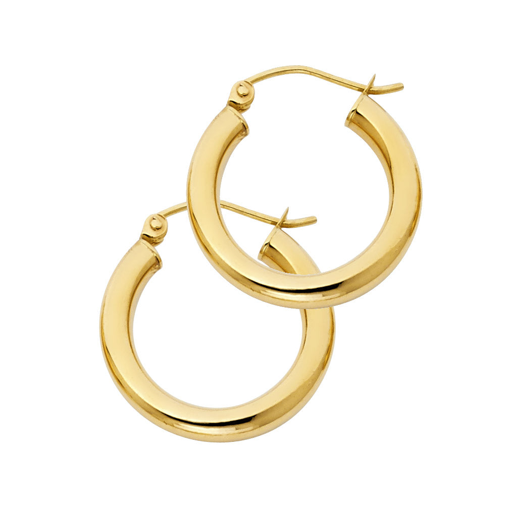 14k gold hoop earrings 3mm