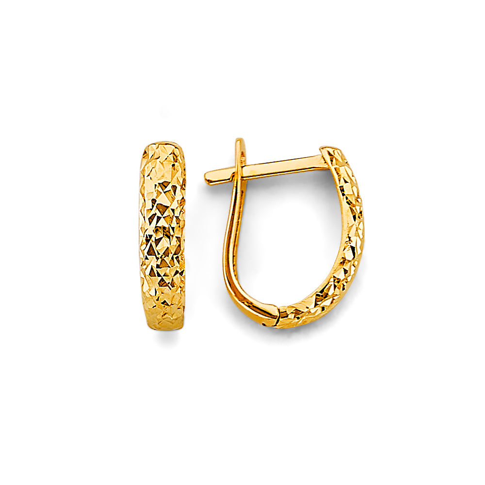 14k gold huggie earrings