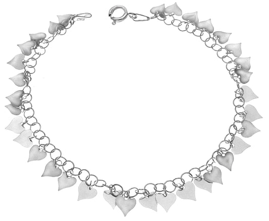 Dainty Hearts Bracelet - 925 Silver