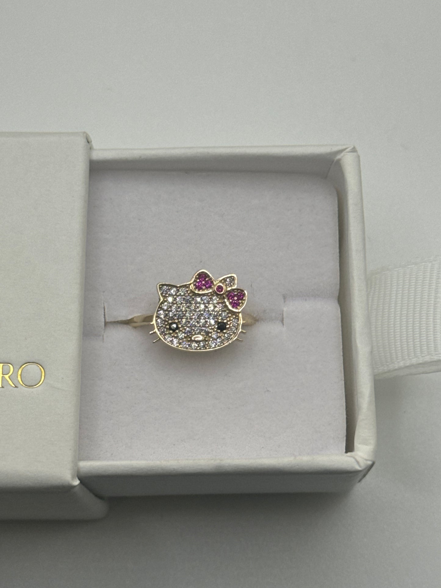 14k gold hello kitty ring
