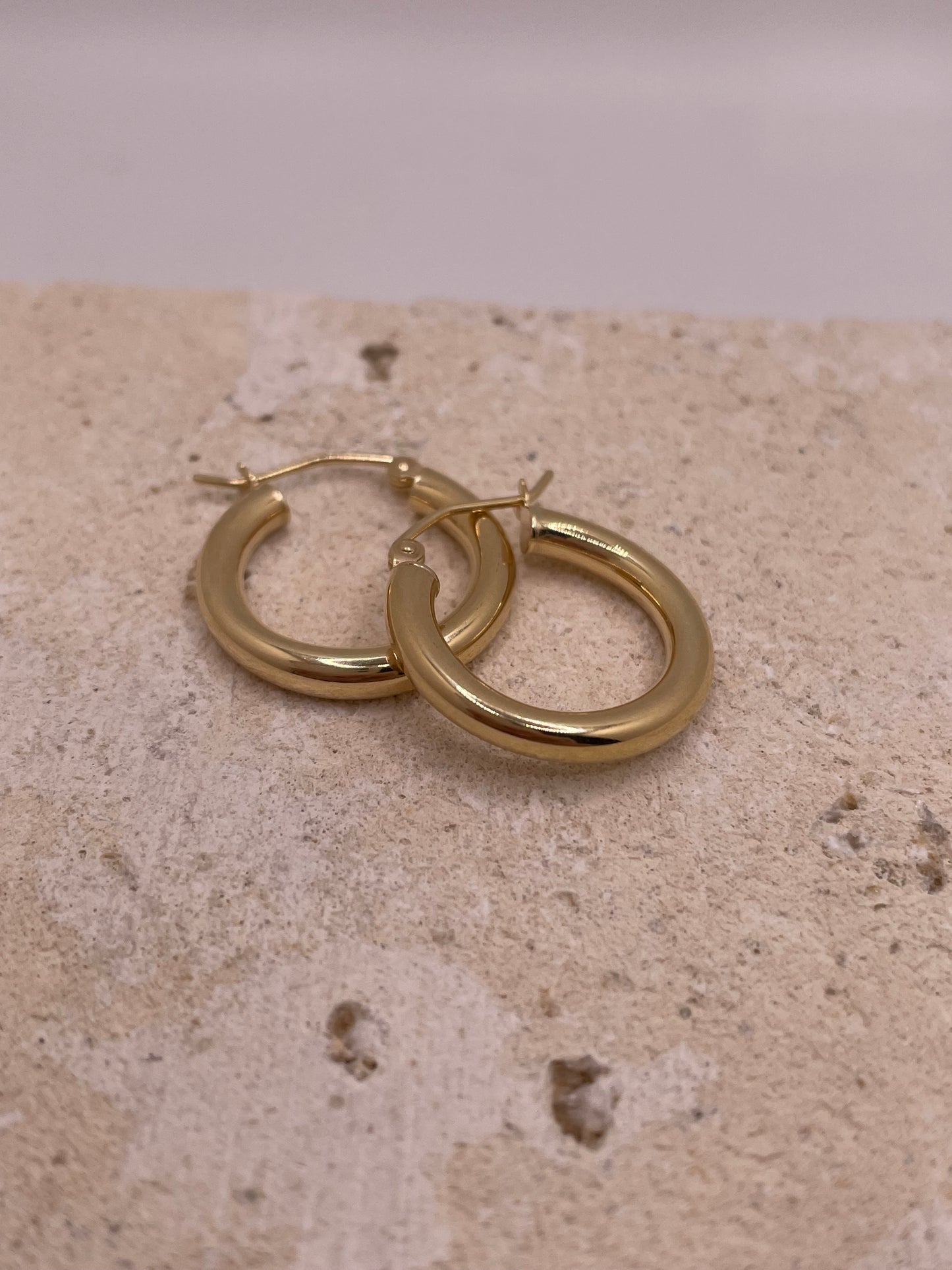 14k gold hoop earrings 3mm