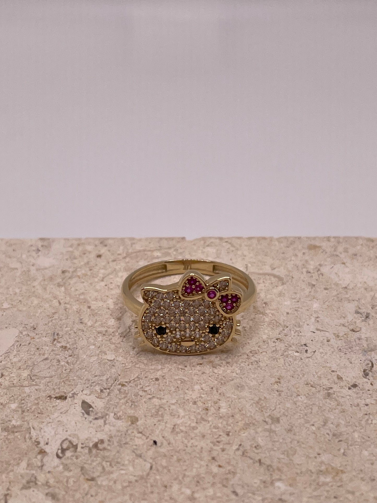 14k gold hello kitty ring