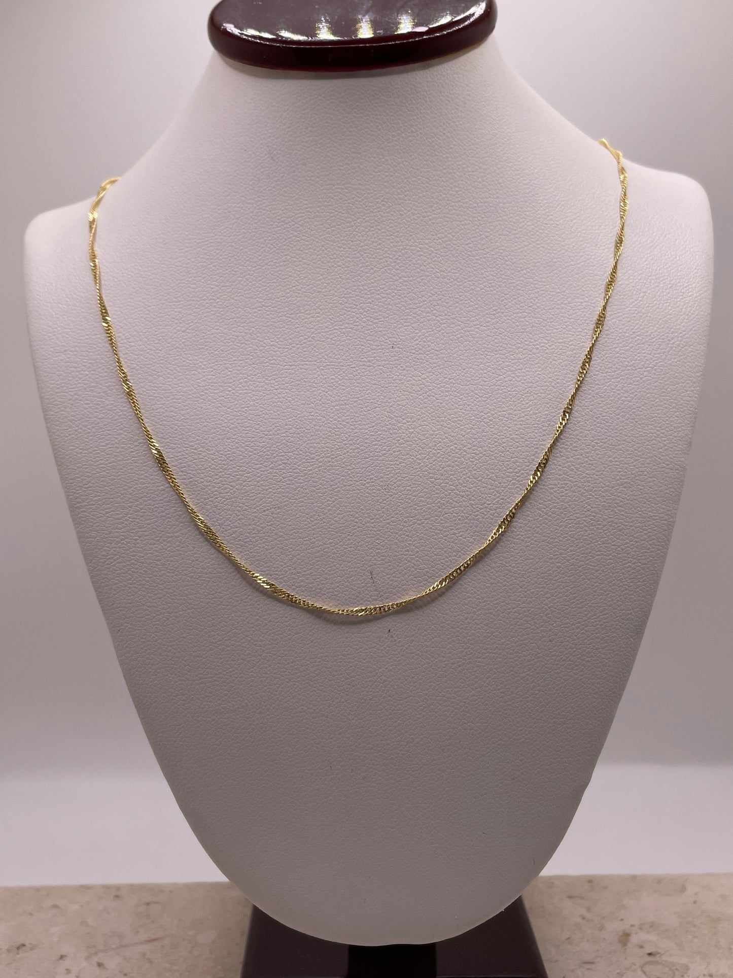14k gold 1.2mm singapore chain