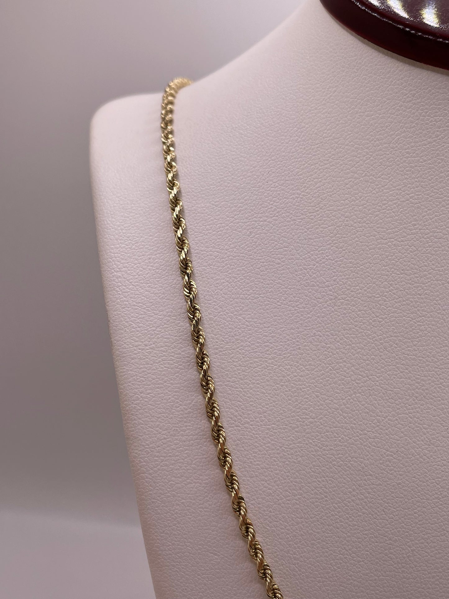 14k gold solid rope chain 2.4mm