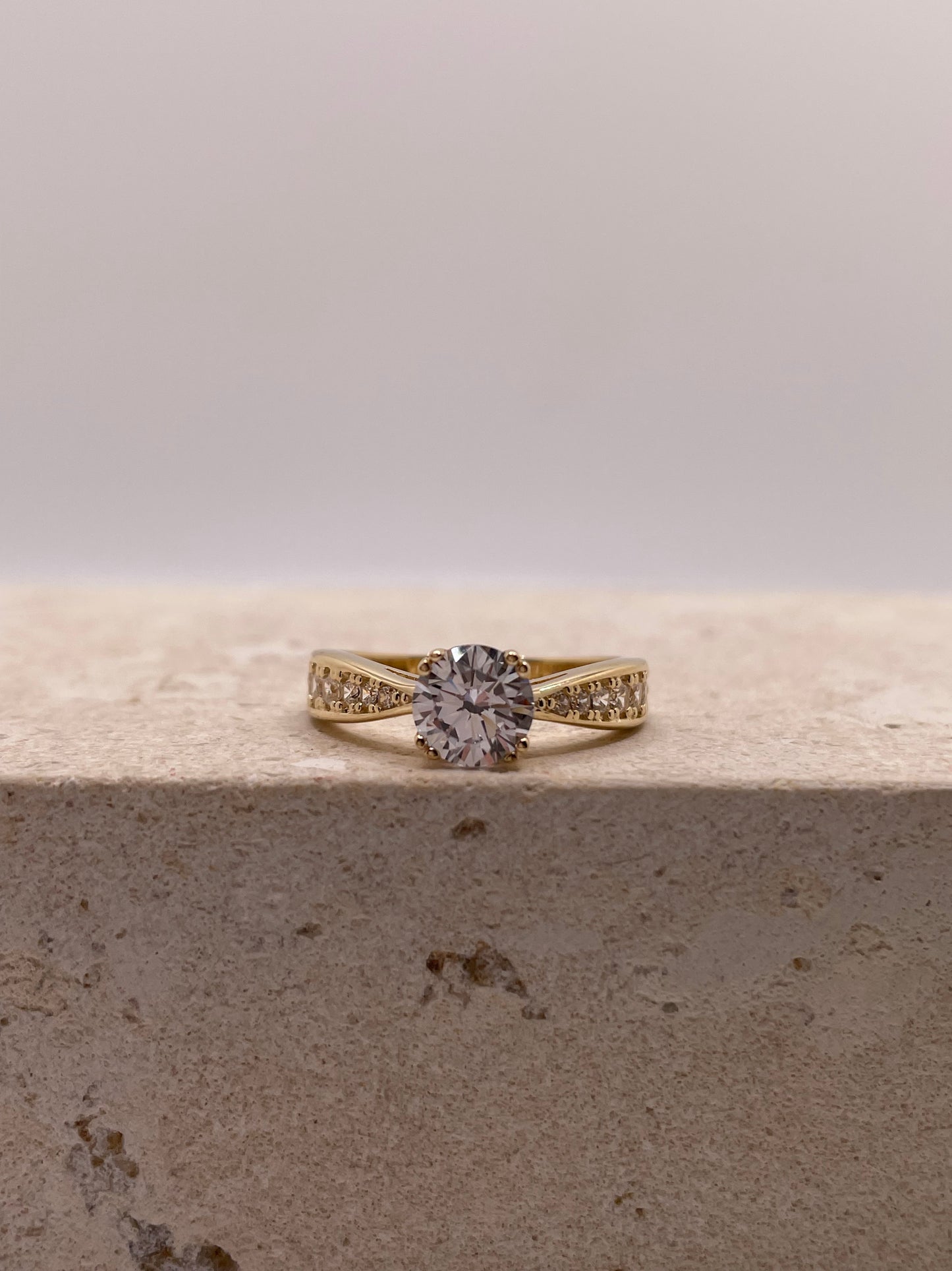 14k gold cz wedding engagement band