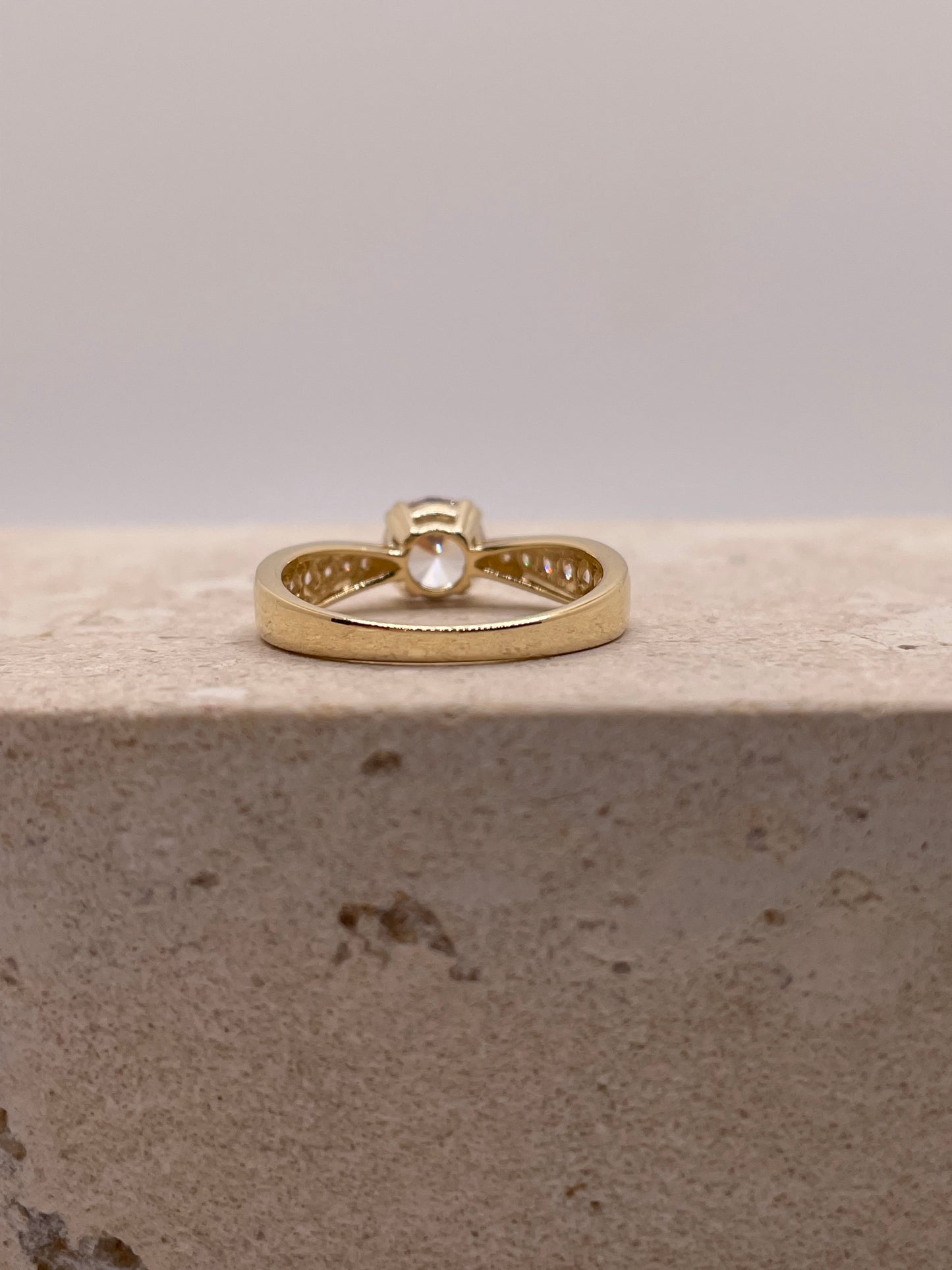 14k gold cz wedding engagement band