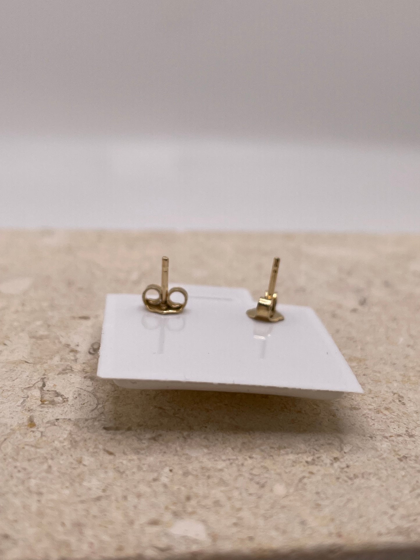 14k gold small nugget unisex stud earrings
