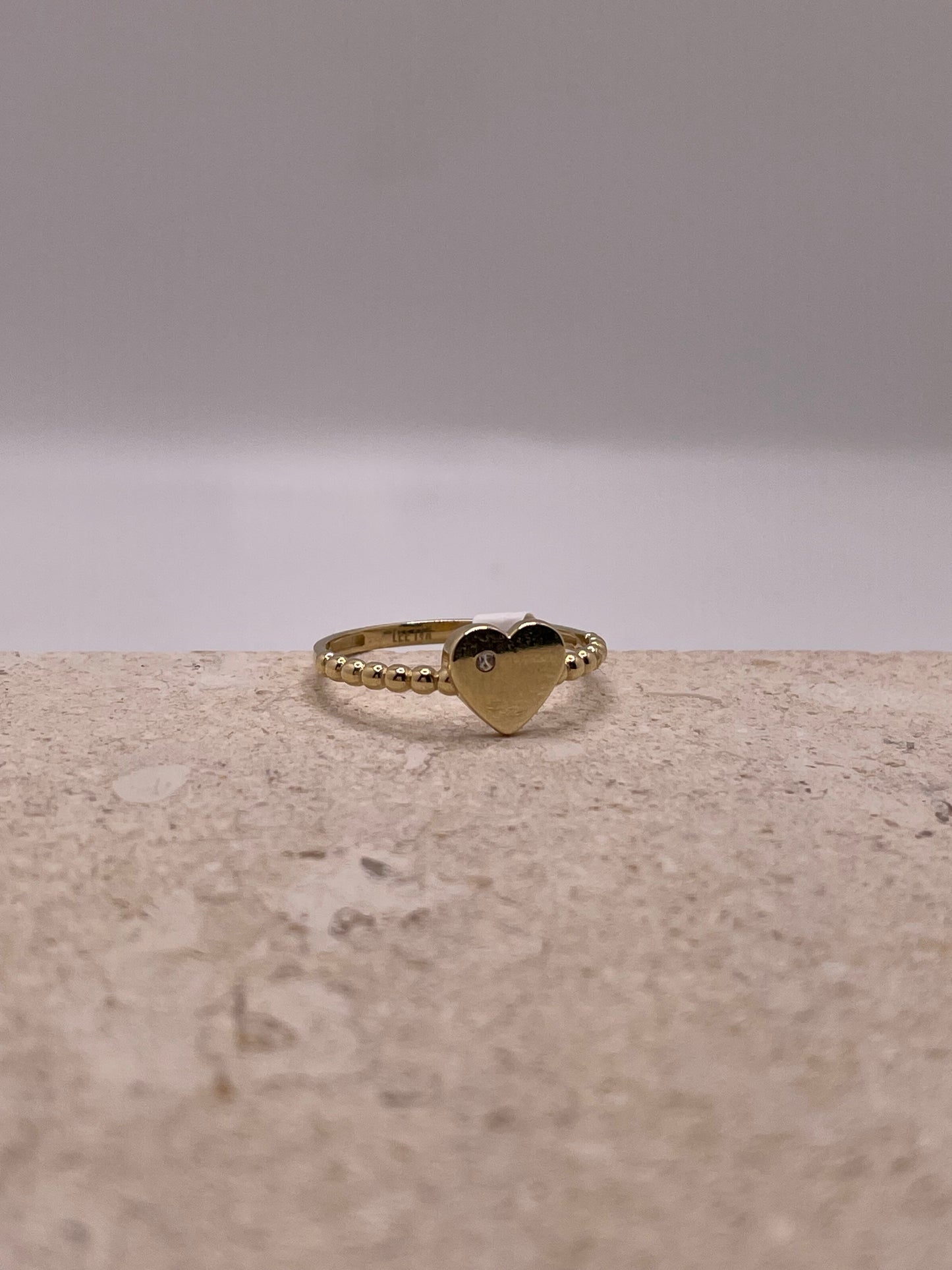 14k gold heart ring (3113)