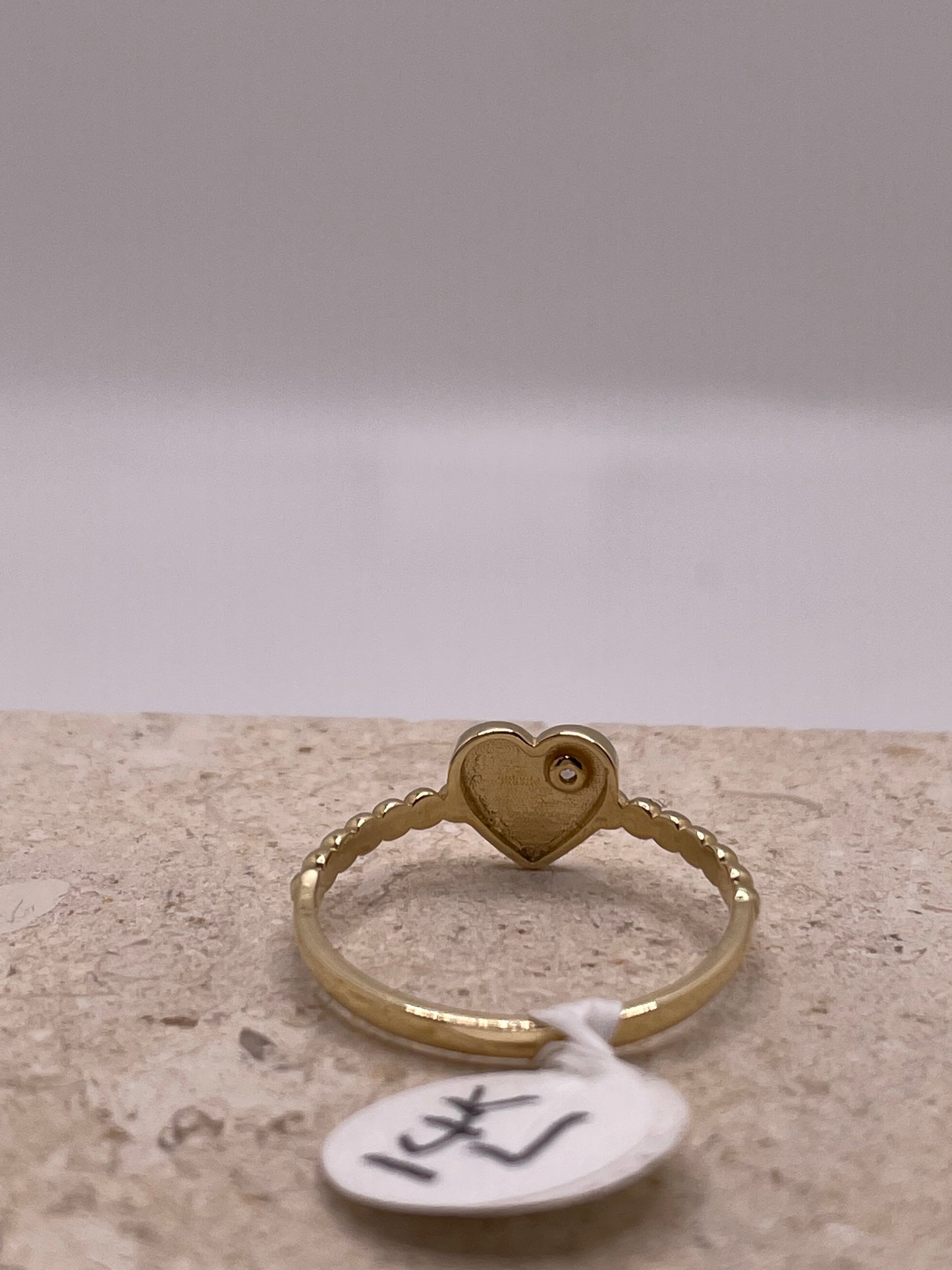 14k gold heart ring (3113)