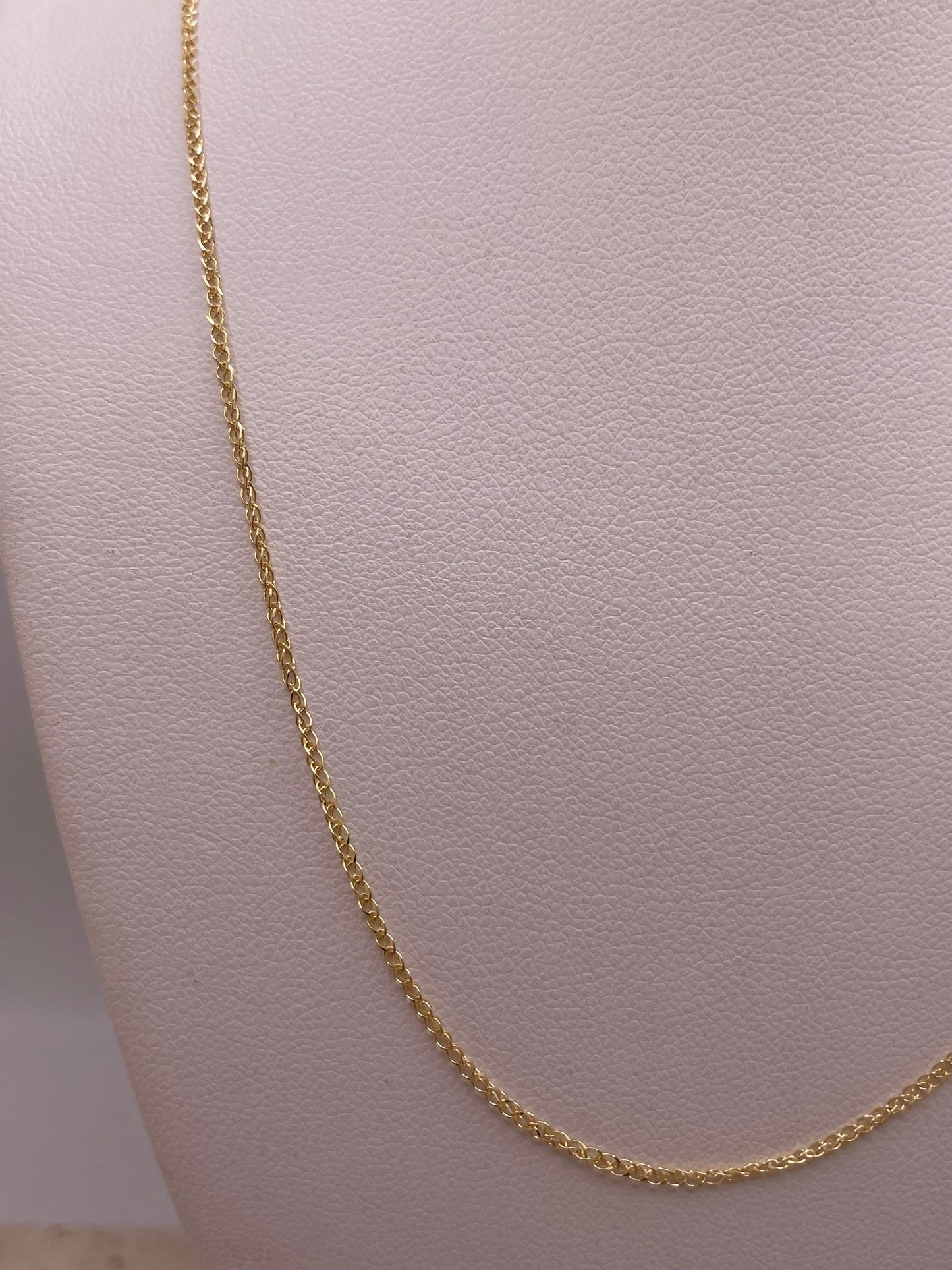 14k gold flat open wheat chain (0465)
