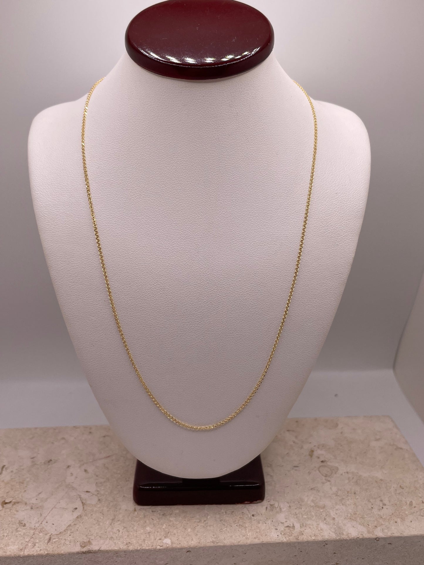 14k gold flat open wheat chain (0465)