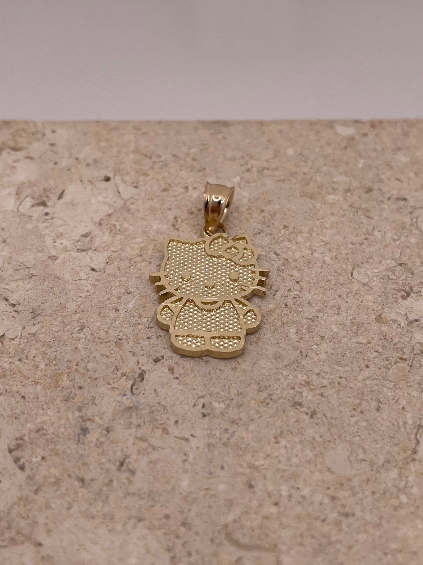 14k gold hello kitty pendant medium