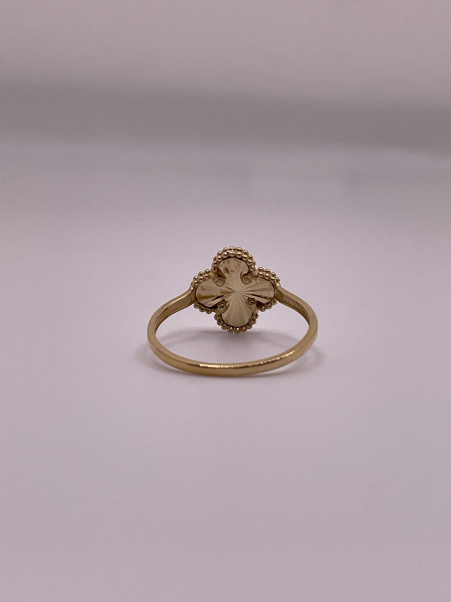 14k gold clover ring