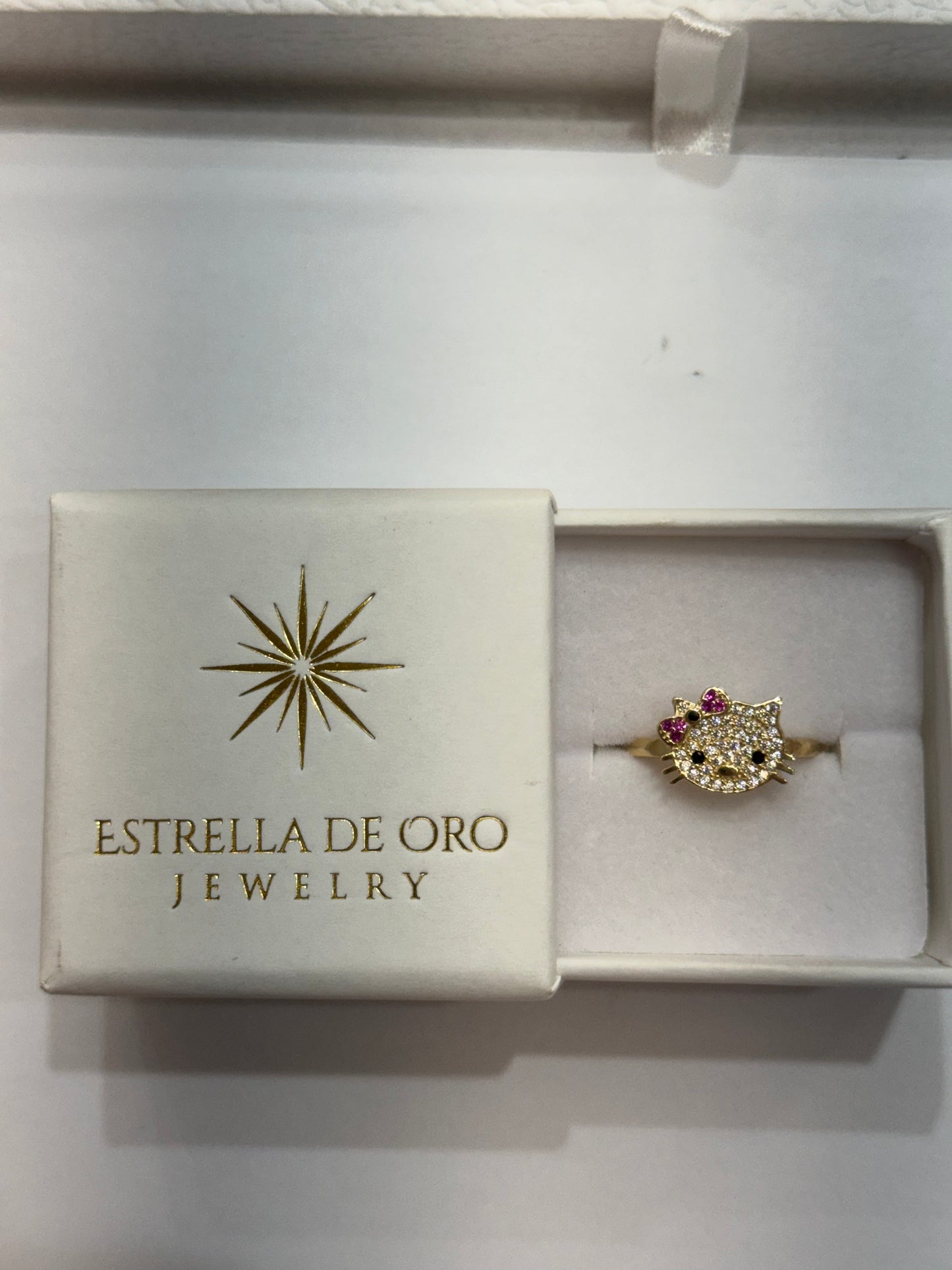 14k gold hello kitty ring