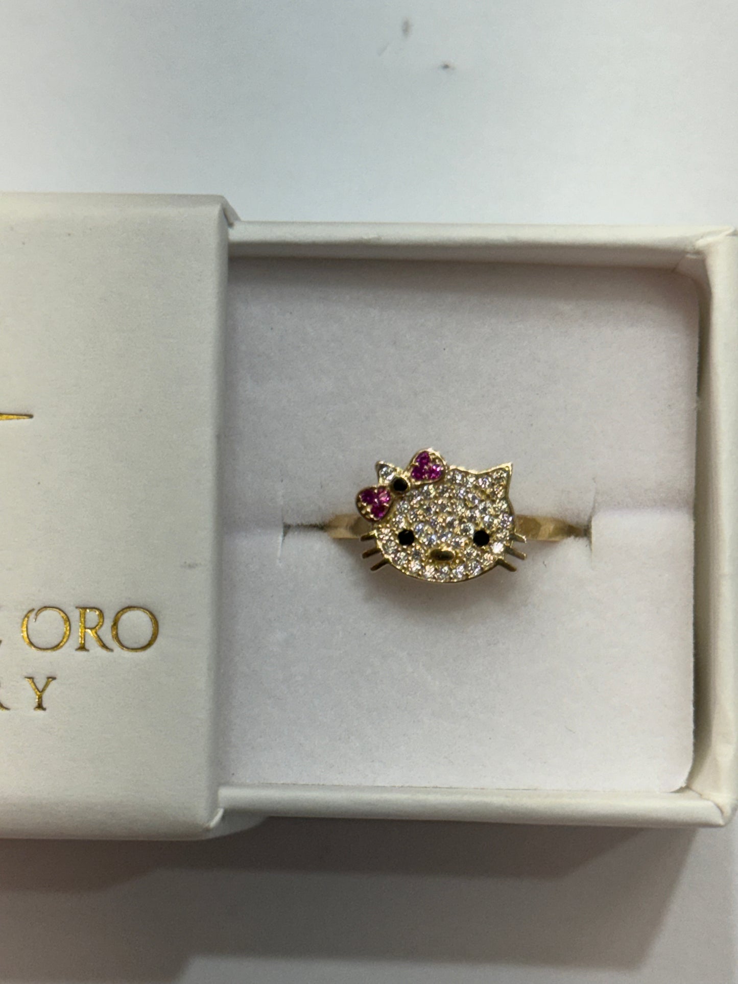 14k gold hello kitty ring