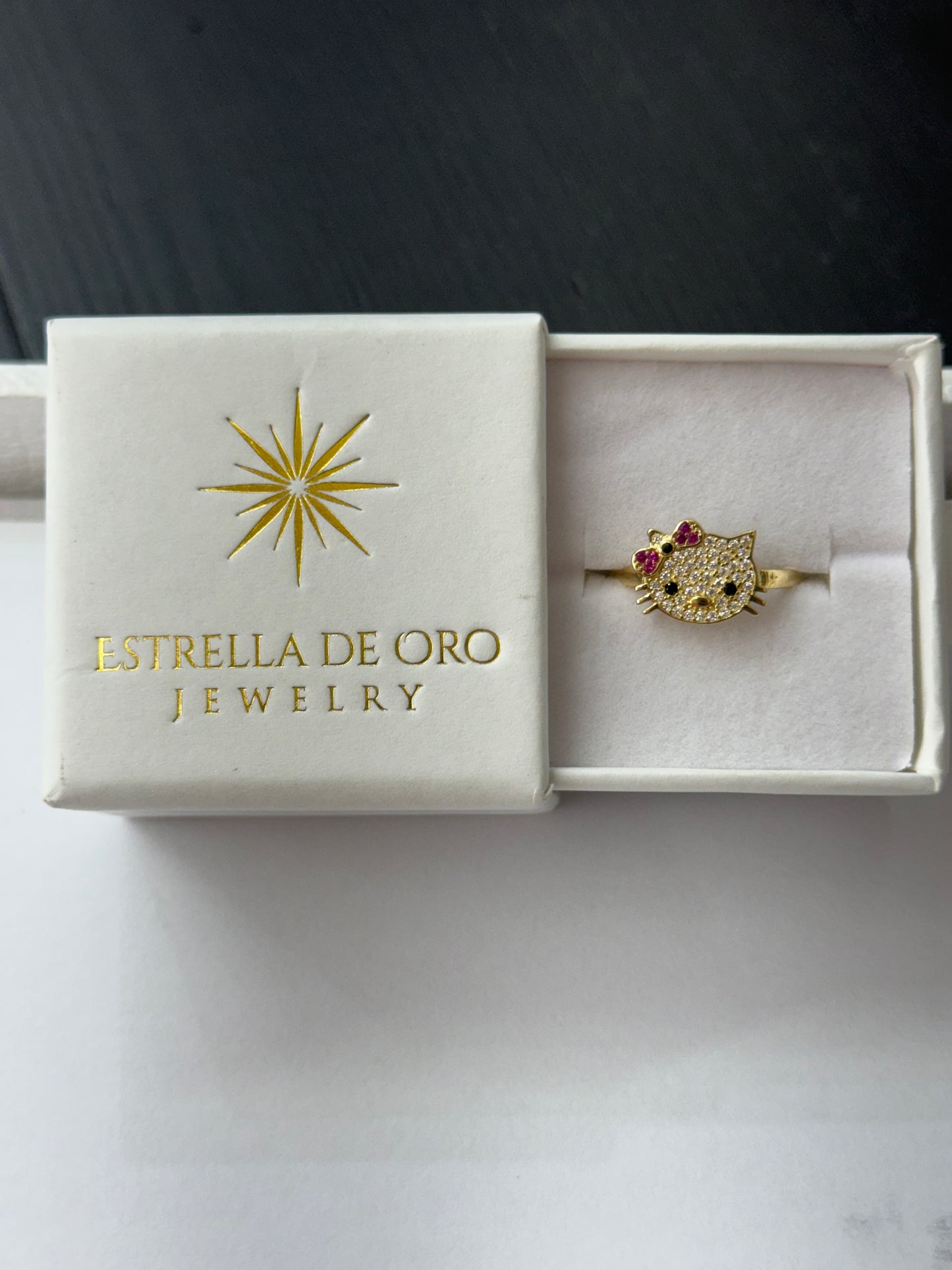 14k gold hello kitty ring