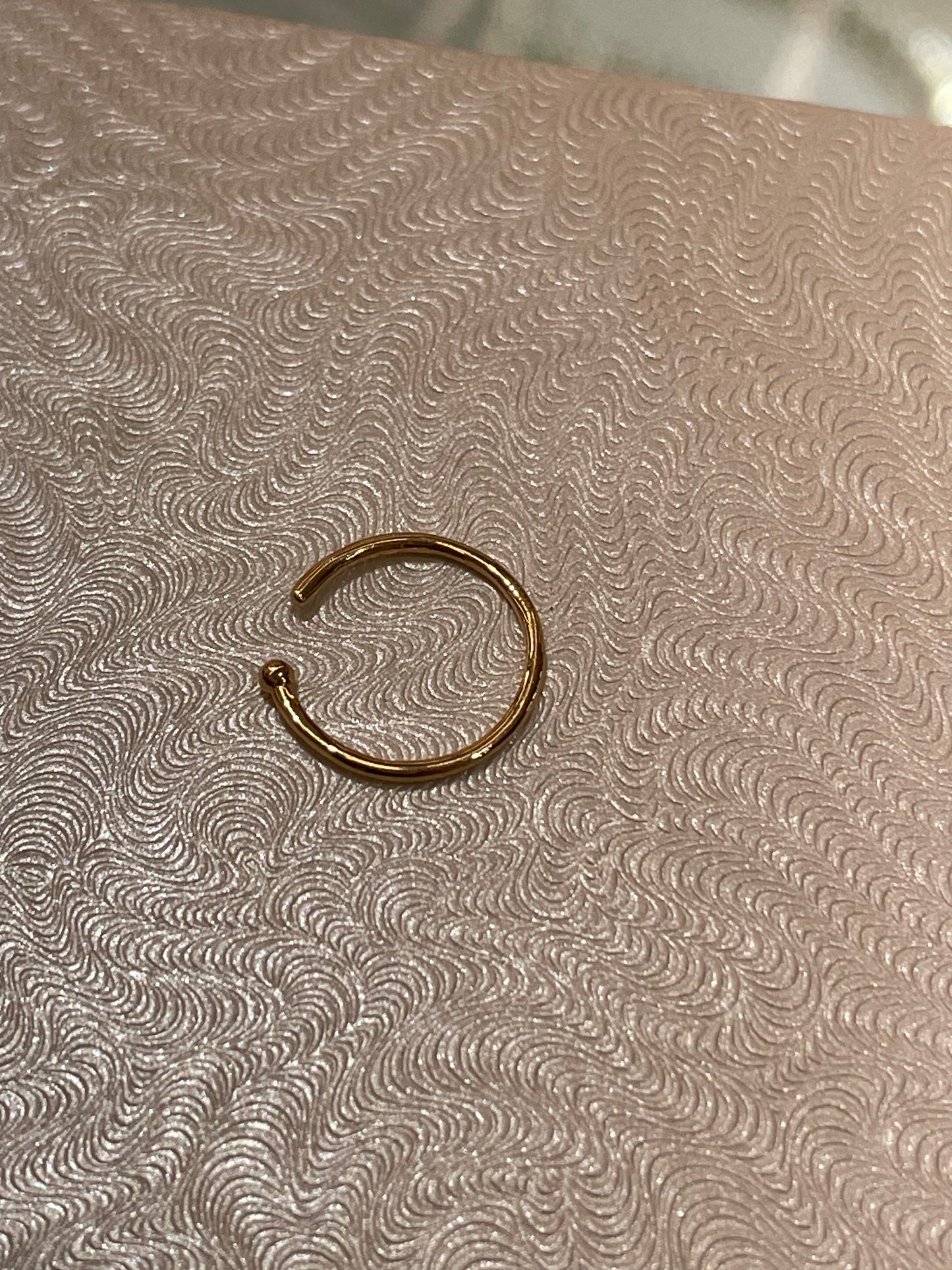 14K Gold Nose Ring Hoop