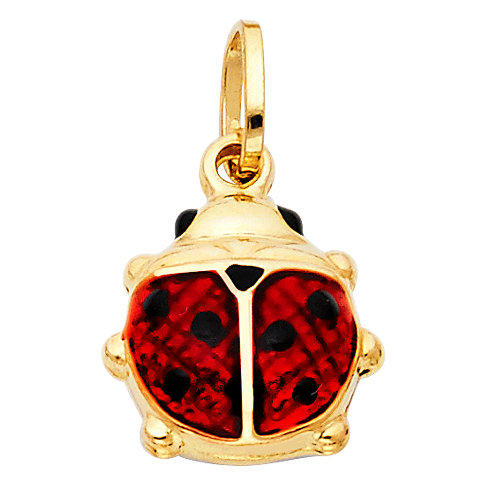 14K Gold Ladybug Pendant (L)
