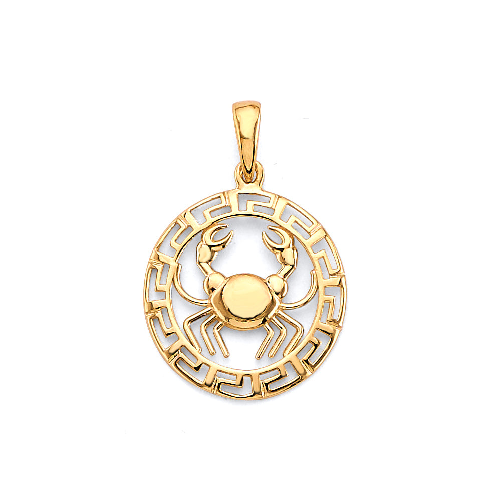 14k gold zodiac pendant