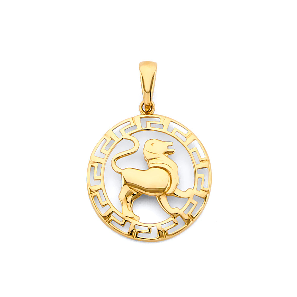 14k gold zodiac pendant