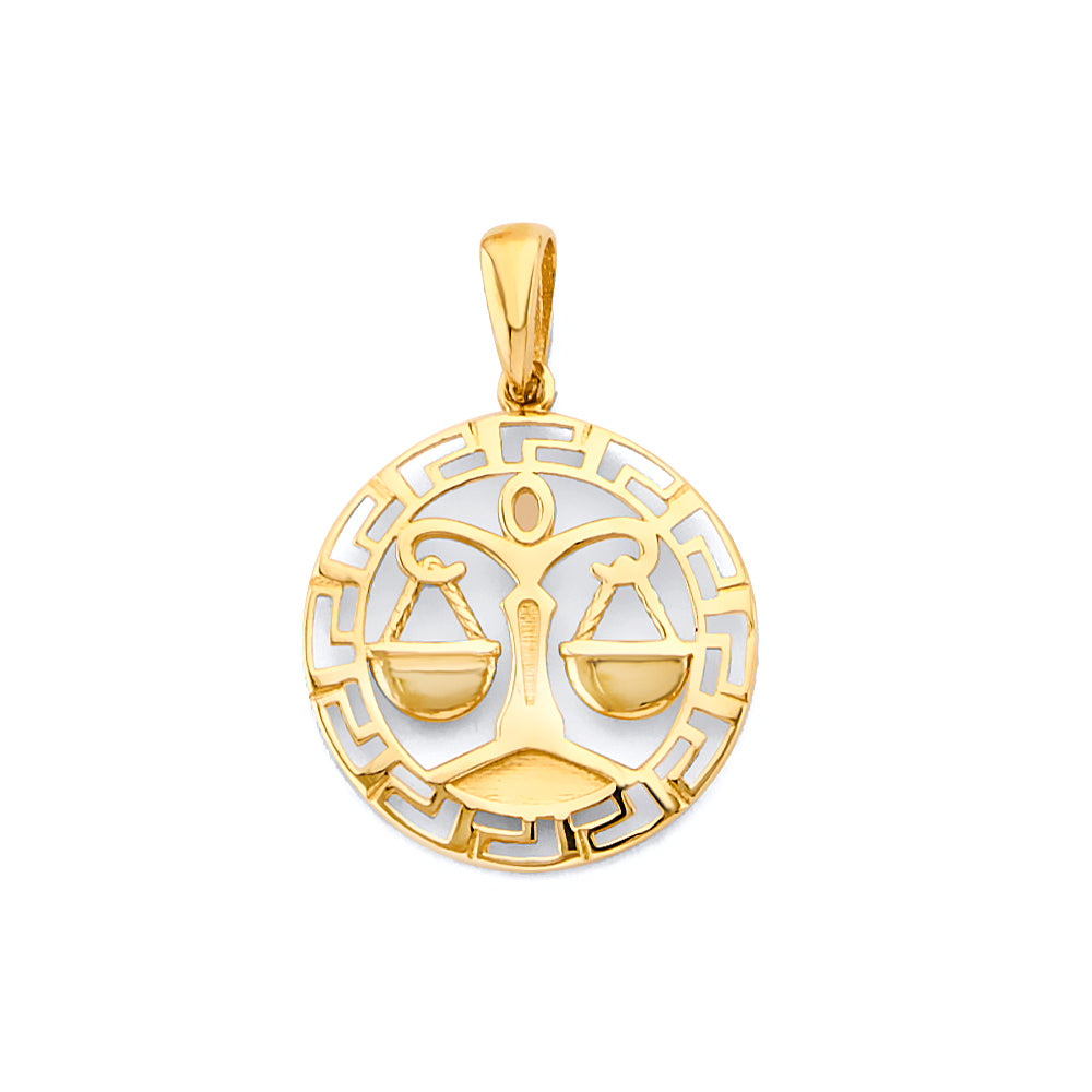 14k gold zodiac pendant