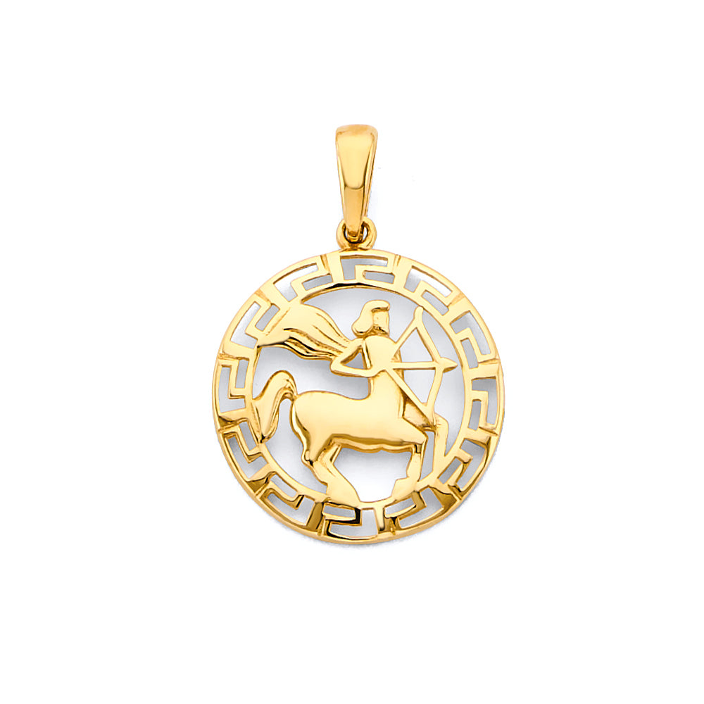 14k gold zodiac pendant