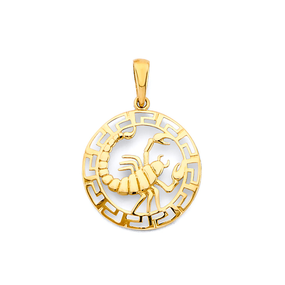14k gold zodiac pendant