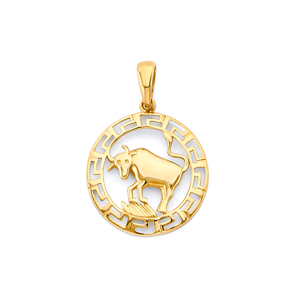 14k gold zodiac pendant