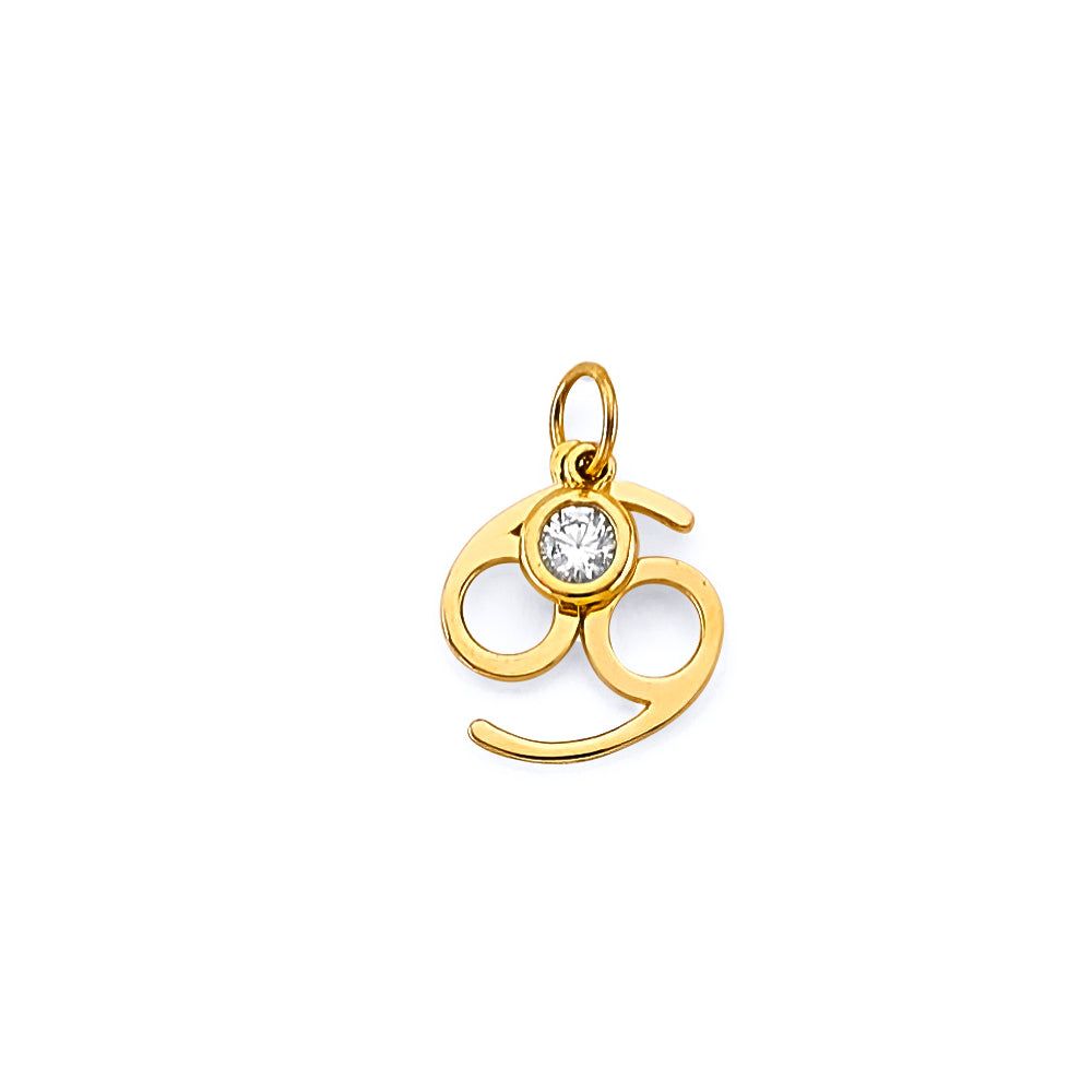 14k gold dainty zodiac charm