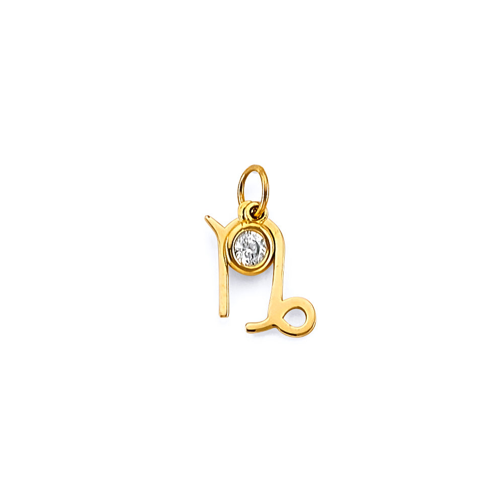 14k gold dainty zodiac charm