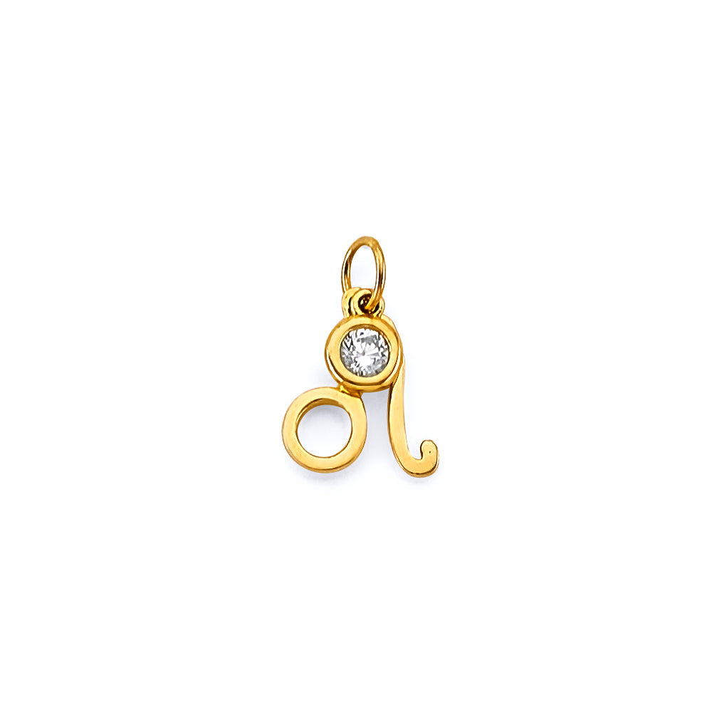 14k gold dainty zodiac charm
