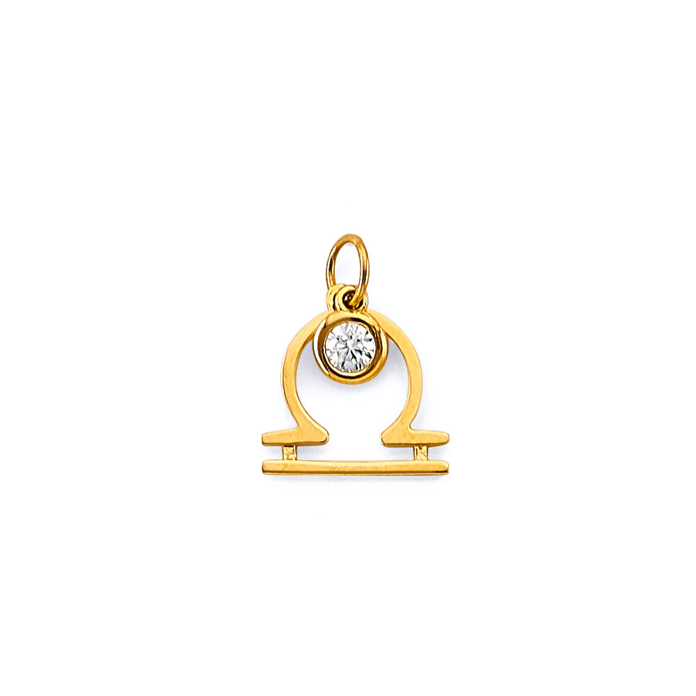 14k gold dainty zodiac charm