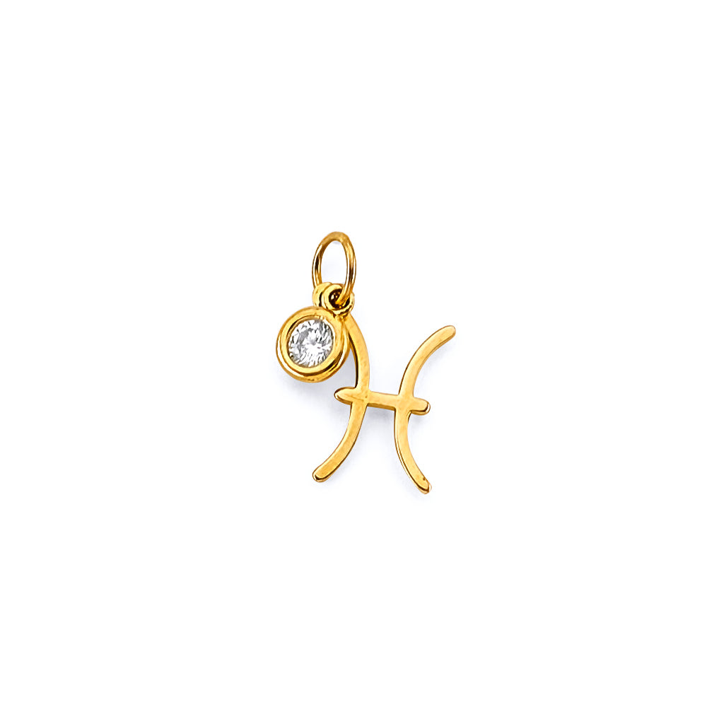 14k gold dainty zodiac charm