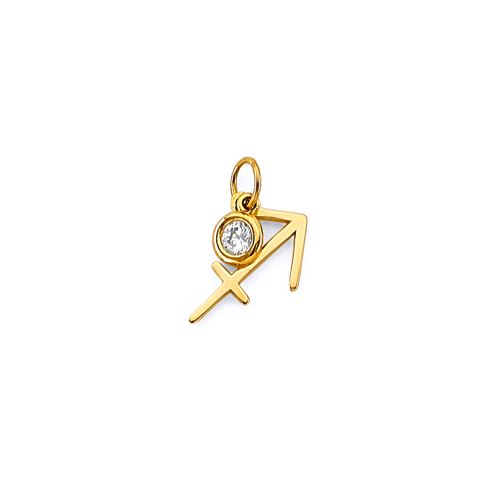 14k gold dainty zodiac charm