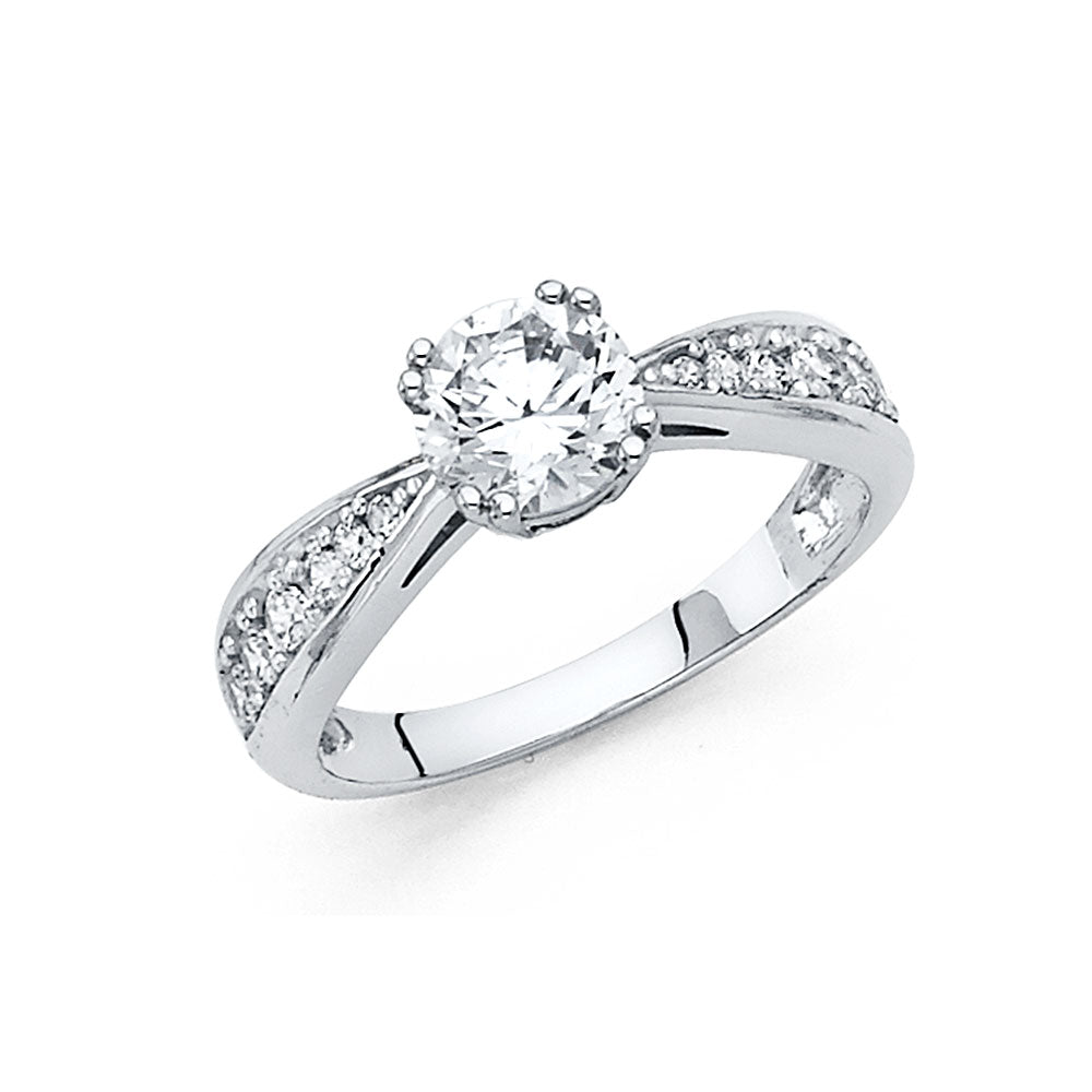 14k gold cz wedding engagement band