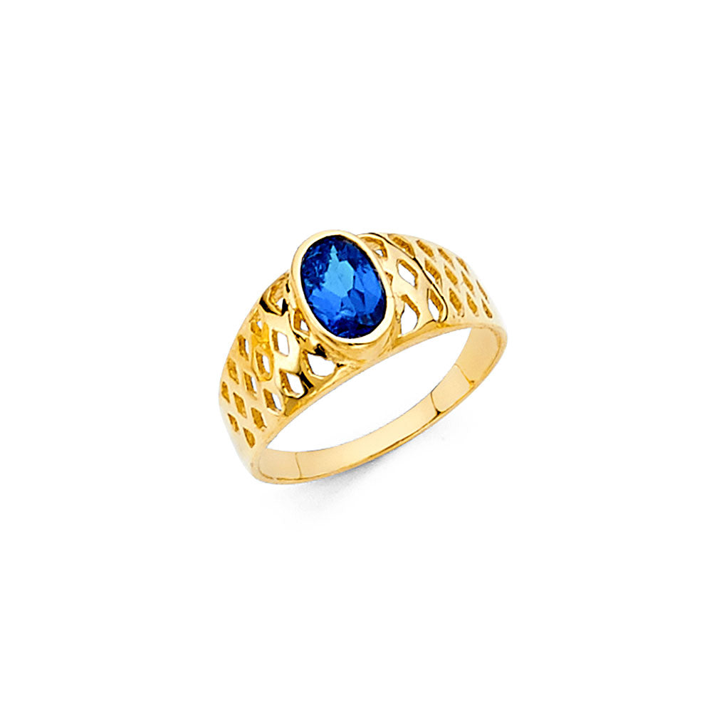 14k gold baby cz ring or womens pinky ring