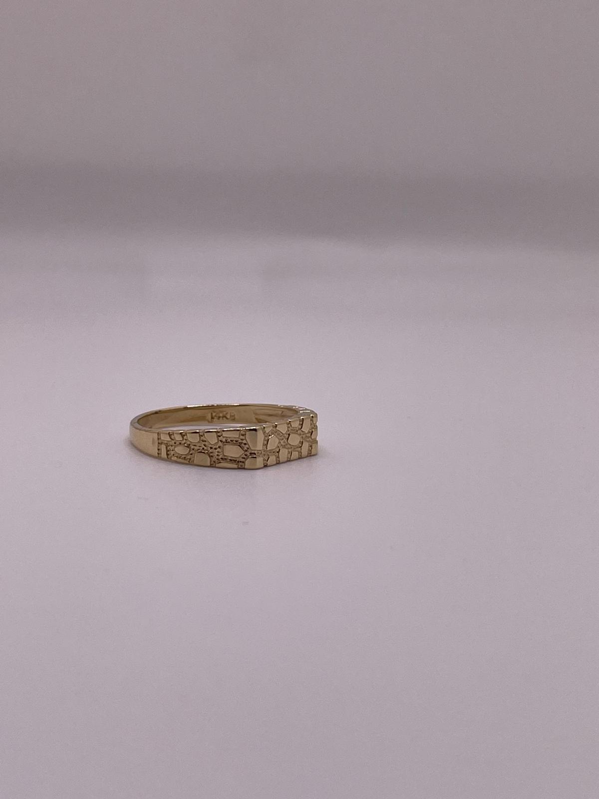 14K Gold Womens Nugget Ring