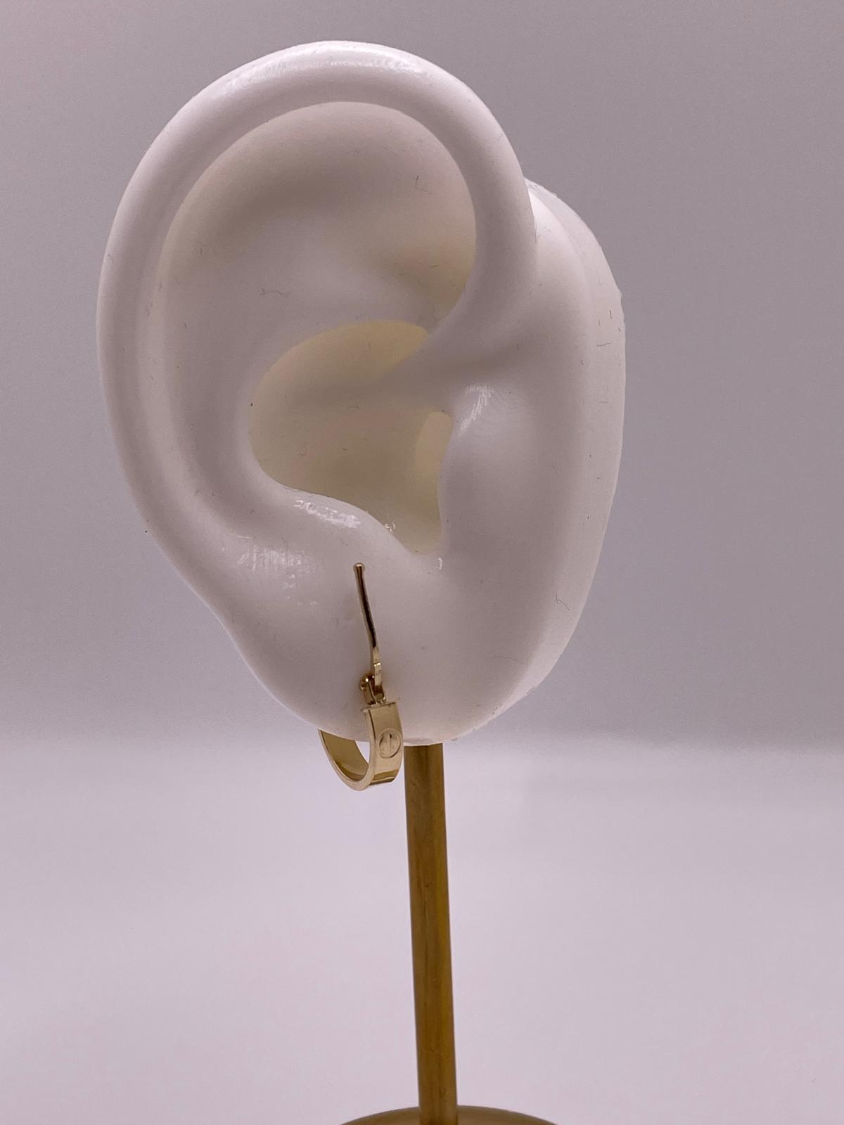 14k gold small love-inspired hoop earrings