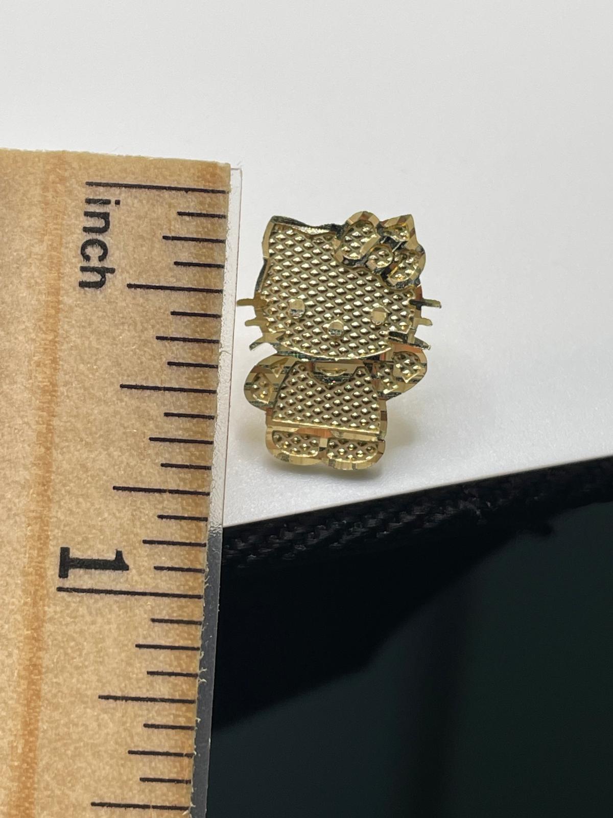 10K Gold Hello Kitty Full Body Earrings