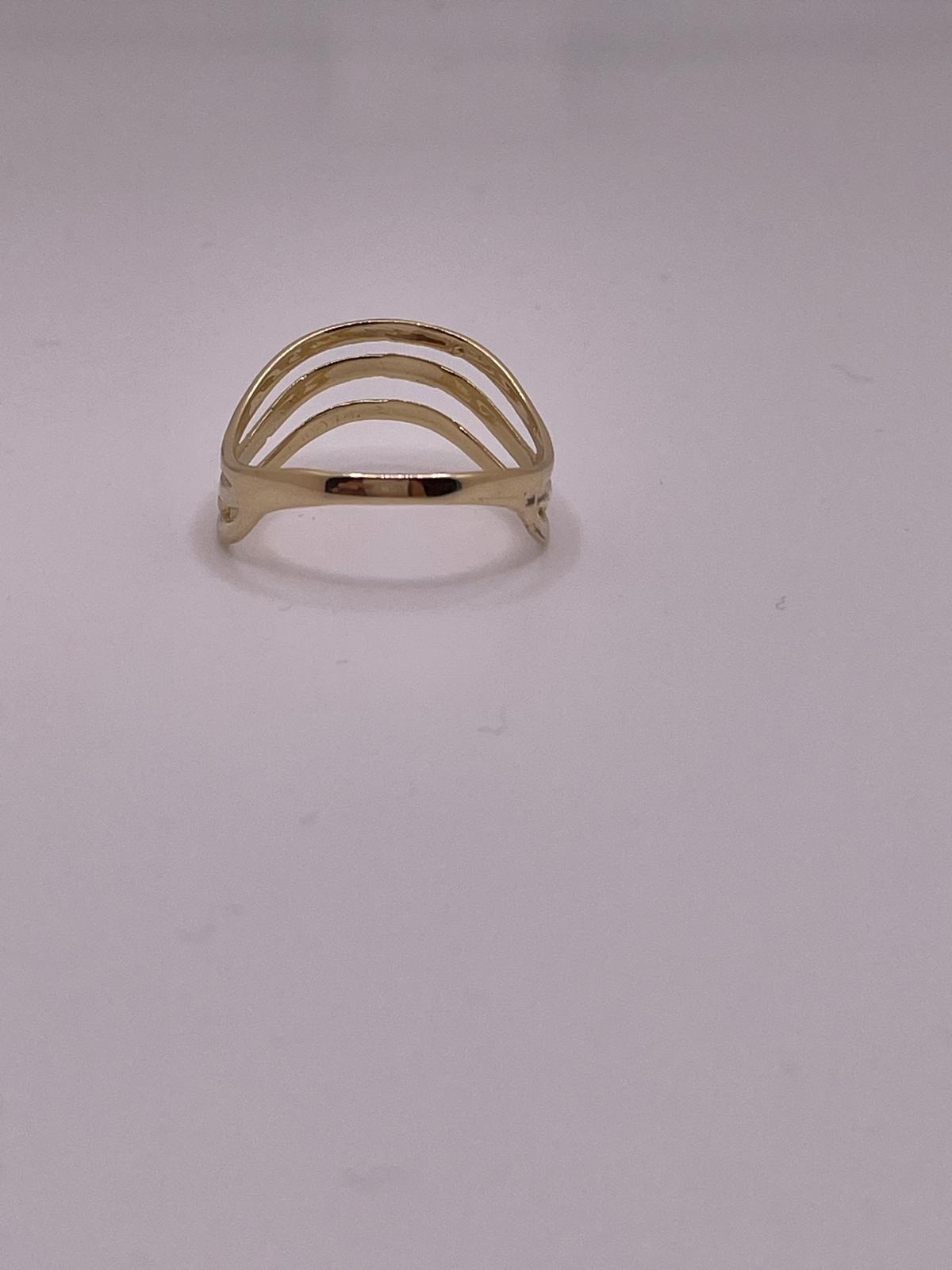 14K Gold Triple Wave Ring