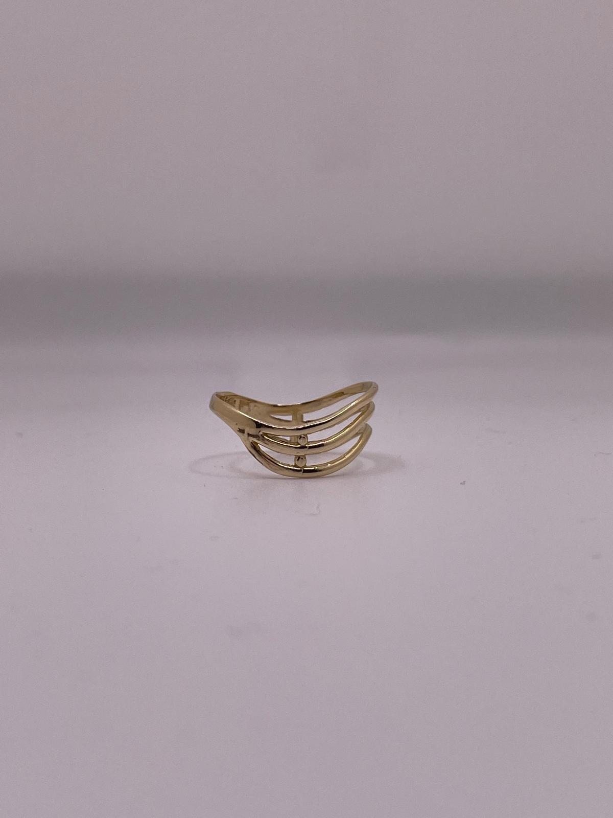 14K Gold Triple Wave Ring